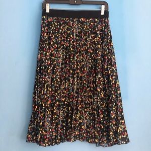 Floral Print Pleated Skirt